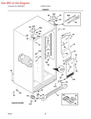 Picture of Frigidaire SENSOR,HUMIDITY - Part# 241530501