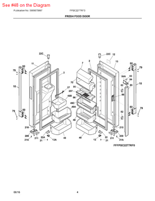 Picture of Frigidaire BIN-DOOR - Part# 242071401