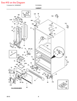 Picture of Frigidaire COVER-AIR DUCT - Part# 242072001