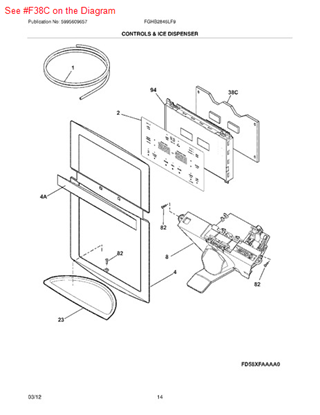 Picture of Frigidaire BOARD-CONTROL - Part# 242073208