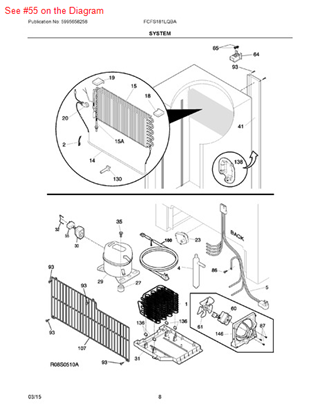 Picture of Frigidaire CAPACITOR RUN - Part# 297286810