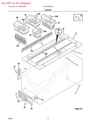 Picture of Frigidaire BASKET - Part# 297404201