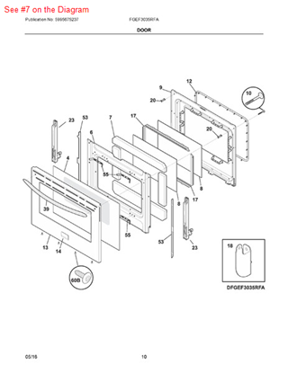 Picture of Frigidaire INSULATION - Part# 316405600