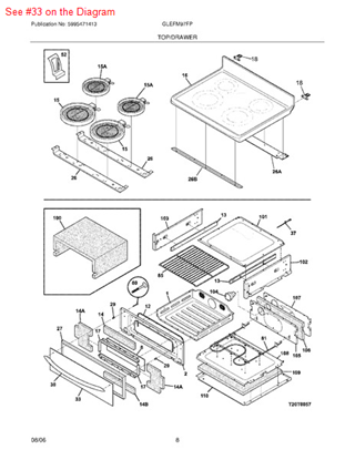 Picture of Frigidaire GLASS - Part# 316410003