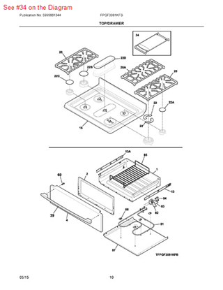 Picture of Frigidaire GRIDDLE - Part# 316465800