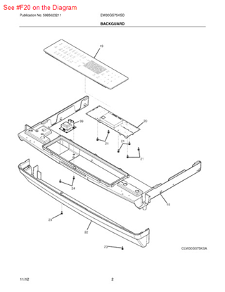 Picture of Frigidaire CONTROLLER - Part# 316576705