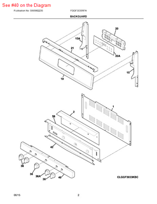 Picture of Frigidaire PANEL-MANIFOLD - Part# 316606118