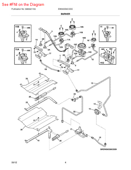 Picture of Frigidaire LP CONVERSION KIT - Part# 318186924