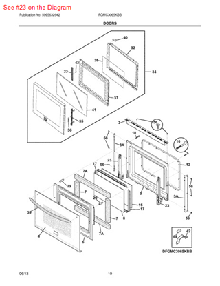 Picture of Frigidaire HINGE - Part# 318567101