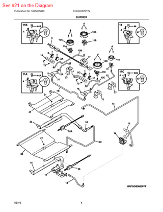 Picture of Frigidaire NUT - Part# 5303013272