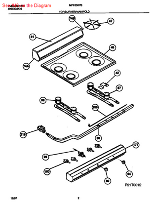 Picture of Frigidaire TOP-MAIN WHITE(O/S1) - Part# 5303285702