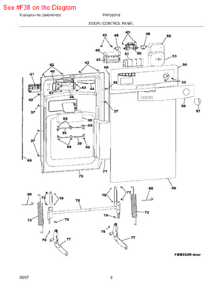 Picture of Frigidaire DISPENSER ASSEMBLY - Part# 5304460911