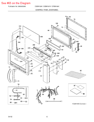 Picture of Frigidaire FRAME - Part# 5304471823