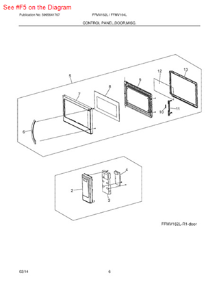 Picture of Frigidaire DOOR ASSEMBLY - Part# 5304477385