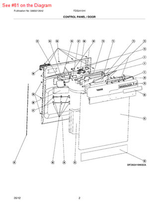 Picture of Frigidaire DOOR - Part# 5304482440