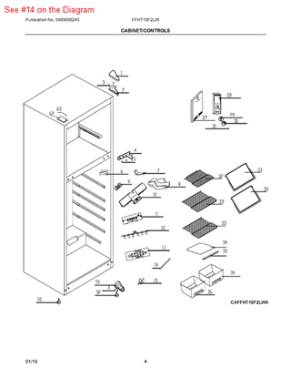 Picture of Frigidaire SENSOR - Part# 5304485351