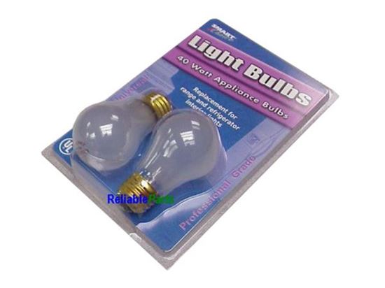 Picture of Frigidaire Electrolux 40W Appliance Light Bulb For Ovens or Refrigerators 2 Pack - Part# 5304490731