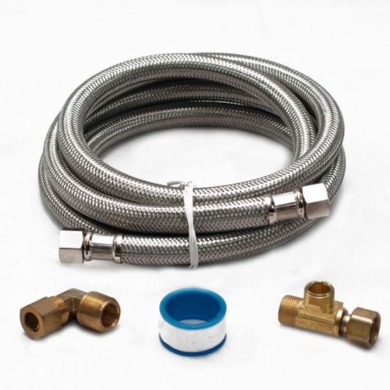 Picture of 6' Stainless Steel Braided Dishwasher Waterline Installation Kit by Electrolux Frigidaire - Part# 5304493868
