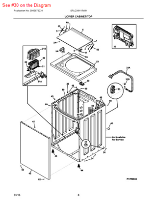 Picture of Frigidaire BOARD - Part# 5304500489