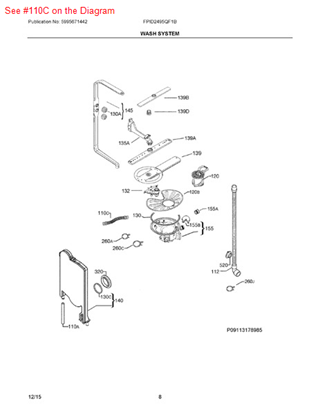 Picture of Frigidaire HOSE - Part# A00005903