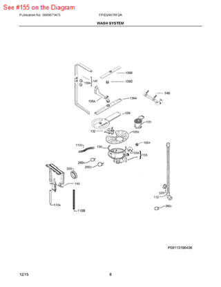 Picture of Frigidaire SUMP ASSEMBLY - Part# A00049419