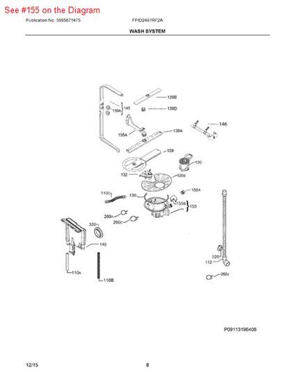 Picture of Frigidaire SUMP ASSEMBLY - Part# A00049419