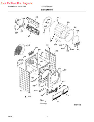 Picture of Frigidaire TERMINAL BLOCK - Part# A01517003