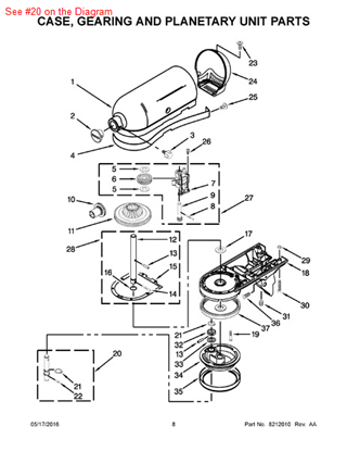 Picture of Whirlpool SHAFT-AGIT - Part# 243368