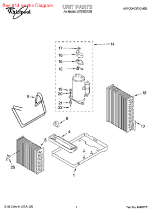 Picture of Whirlpool COMPRESSOR - Part# 789786