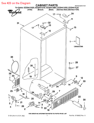 Picture of Whirlpool EXTENSION - Part# 1108438