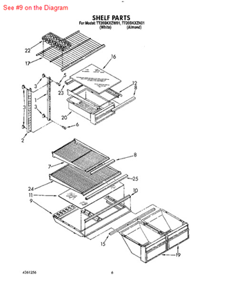 Picture of Whirlpool COVER-PAN-O/S1 - Part# 2151749