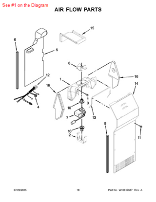 Picture of Whirlpool FAN-SCROLL - Part# 2182119