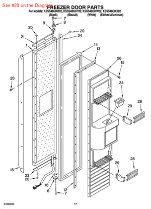 Picture of Whirlpool ENDCAP-TRM - Part# 2209134