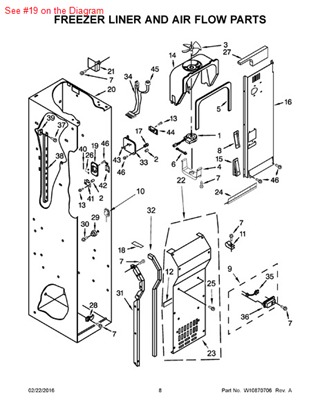 Picture of Whirlpool COVER - Part# 2215650