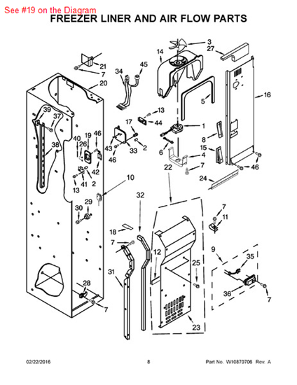 Picture of Whirlpool COVER - Part# 2215650