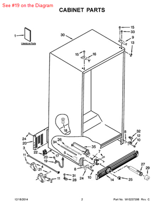 Picture of Whirlpool EXTENSION - Part# 2254566