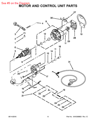 Picture of Whirlpool BRKT BEARG - Part# 3180526
