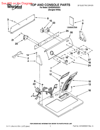 Picture of Whirlpool SWITCH - Part# 3399638