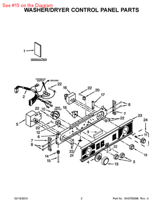 Picture of Whirlpool SCREW - Part# 3400860