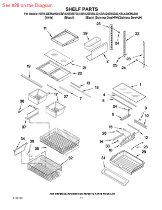 Picture of Whirlpool FRAME - Part# 8171047