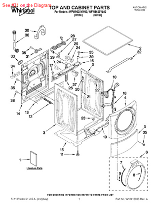 Picture of Whirlpool GROMMET - Part# 8182699