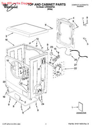 Picture of Whirlpool BRACKET - Part# 8182718