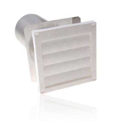 Picture of Clothes Dryer Flush Mounted Louvered Vent - White - By Whirlpool Maytag - Part# 8212662