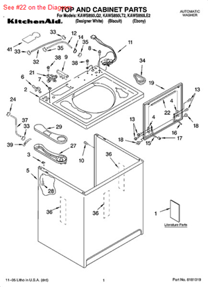 Picture of Whirlpool SEAL-LID - Part# 8283532