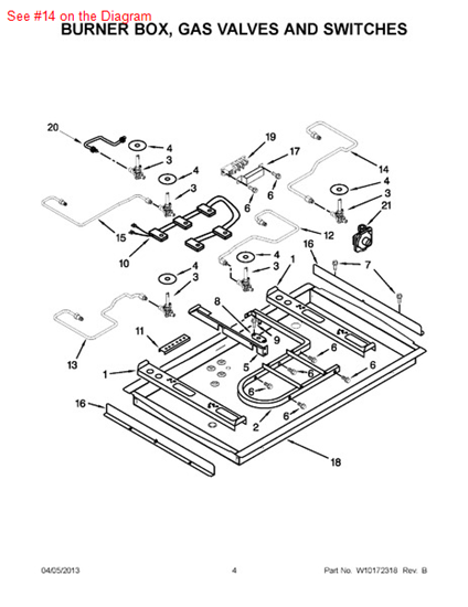 Picture of Whirlpool TUBING-GAS - Part# 8285767