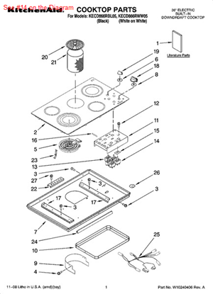 Picture of Whirlpool SWITCH-INF - Part# 8286070