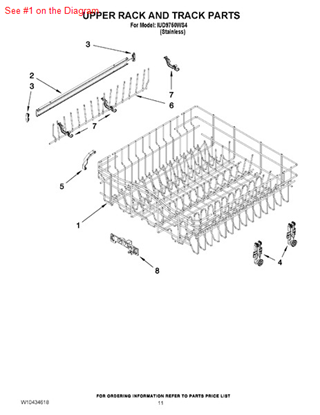 Picture of Whirlpool DISHRACK - Part# 8539242