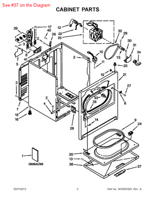 Picture of Whirlpool HANDLE - Part# 8559779