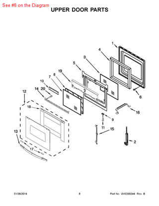 Picture of Whirlpool GLASS-DOOR - Part# 9759226