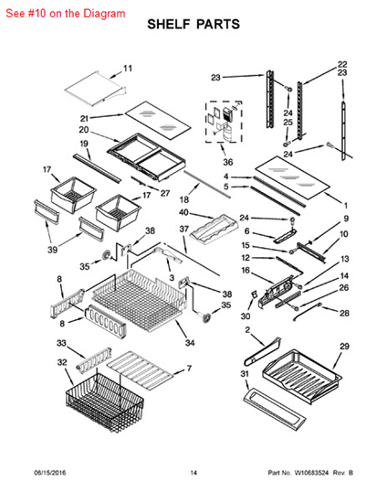 Picture of Whirlpool HOUSING - Part# 12656202